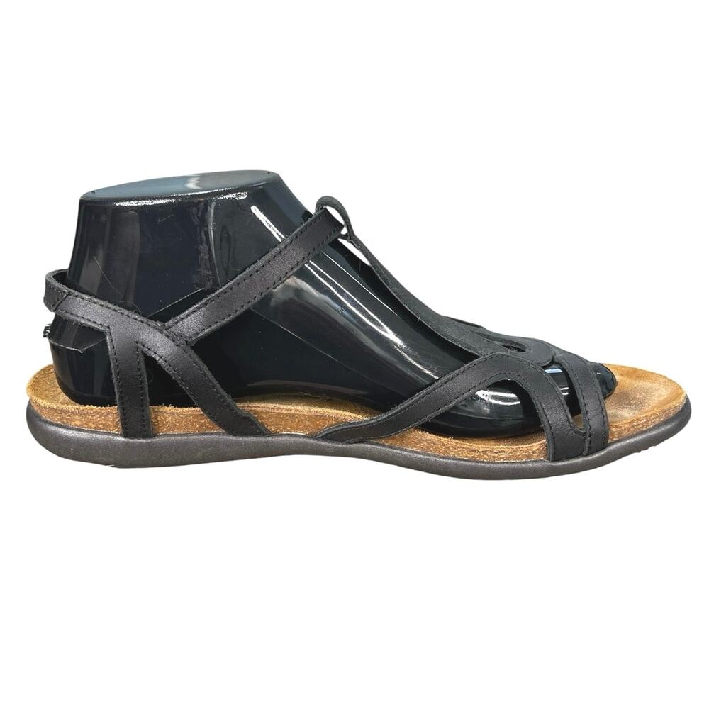 NAOT Women’s Dorothy Black Strappy Leather Sandal Size 41 US 10 - Picture 4 of 11